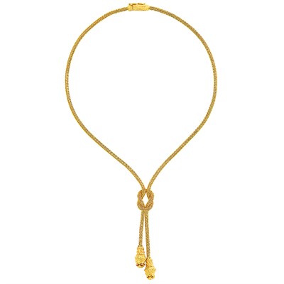 Lot 227 - Gold Lariat Necklace, Ilias Lalaounis