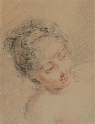 Lot 14 - Manner of Francois Boucher Head of a Woman...