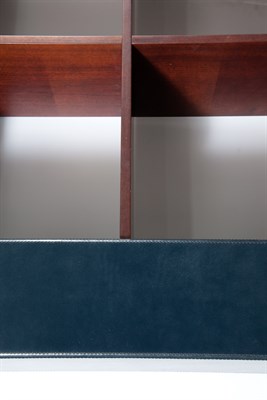 Lot 357 - Pierluigi Molinari Leather and Walnut Veneered...