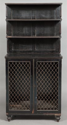 Lot 425 - Regency Brass-Mounted Part-Ebonized Side...