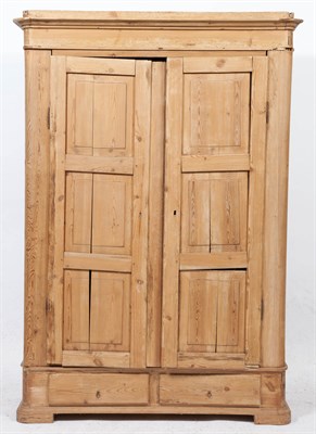 Lot 413 - Pine Armoire Height 6 feet, 3 3/4 inches,...