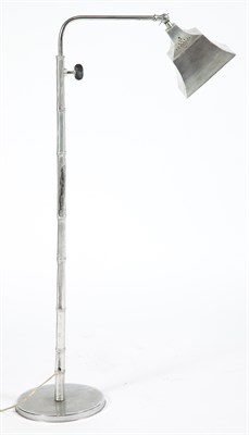 Lot 293 - Chromed Metal Faux Bamboo Floor Lamp Height 44...