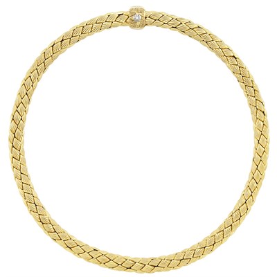 Lot 575 - Braided Gold Necklace