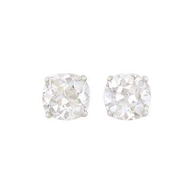 Lot 420 - Pair of White Gold and Diamond Stud Earrings