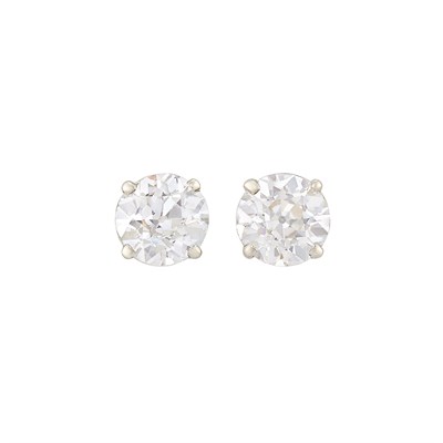 Lot 171 - Pair of White Gold and Diamond Stud Earrings