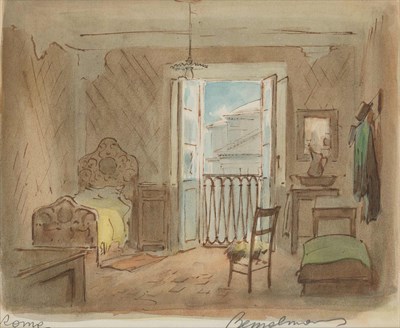 Lot 1167 - Ludwig Bemelmans American, 1898-1962 Room with...