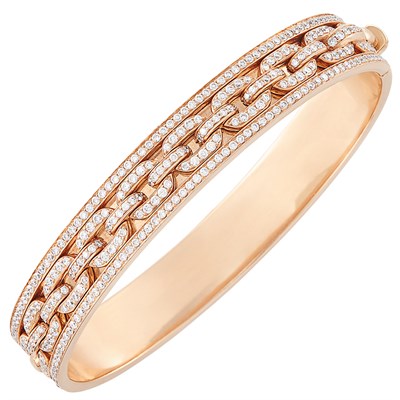 Lot 29 - Rose Gold and Diamond Bangle Bracelet, Ralph Lauren
