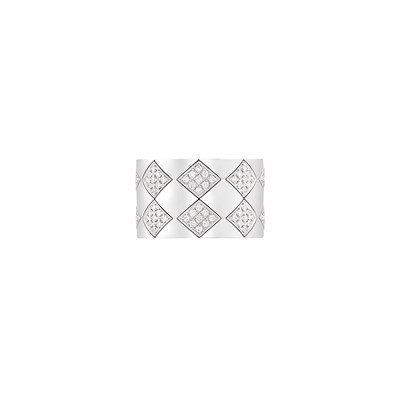 Lot 183 - Wide White Gold and Diamond Band Ring, Chanel