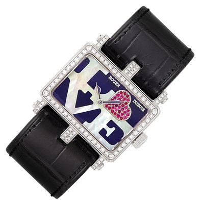 Lot 180 - White Gold, Mother-of-Pearl, Ruby and Diamond 'Too Much Limited Edition' Wristwatch, Roger Dubuis, Ref. 104/888