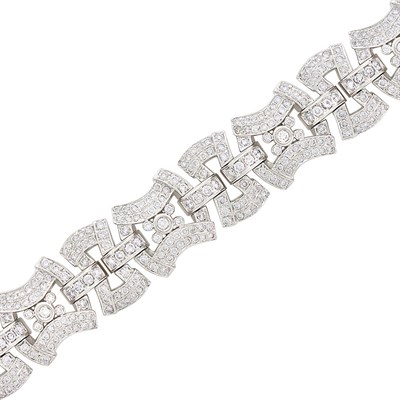 Lot 310 - White Gold and Diamond Bracelet