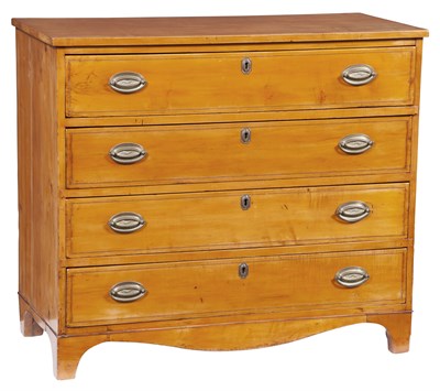 Lot 401 - Federal Inlaid Cherry Chest of Drawers Height...