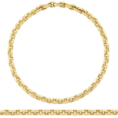 Lot 28 - Gold and Diamond Chain Necklace/ Bracelet Combination
