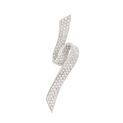 Lot 198 - Platinum and Diamond Brooch, Stephan Hatner