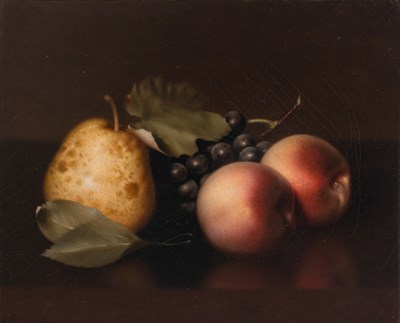 Lot 9 - John Durrie American, 1818-1898 Peaches, Pears,...