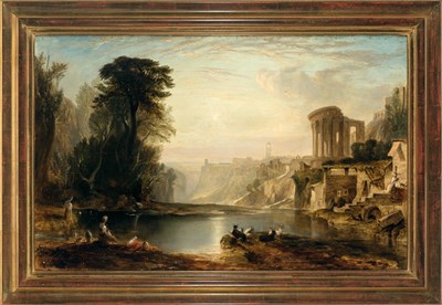 Lot 67 - Follower of Claude Lorrain A View of Tivoli...