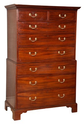 Lot 425 - George III Mahogany Chest-on-Chest Circa 1760...