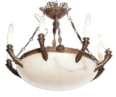 Lot 180 - Empire Style Gilt-Metal and Alabaster...