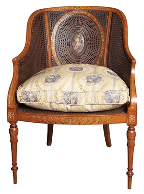 Lot 138 - Edwardian Polychrome Painted Satinwood and...
