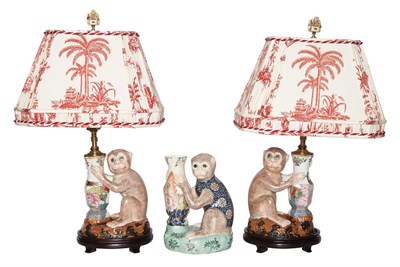 Lot 186 - Pair of Chinese Polychrome Decorated Ceramic...