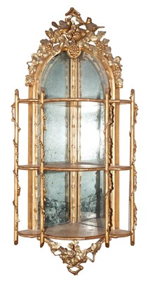 Lot 177 - Continental Giltwood Hanging Corner Shelf...