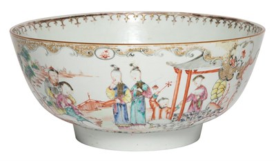 Lot 188 - Chinese Famille Rose Porcelain Punch Bowl...