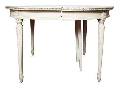 Lot 155 - Louis XVI Style Gray Painted Wood Extension...