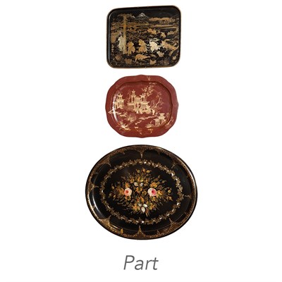 Lot 160 - Miscellaneous Group of Papier-Mâché Trays...