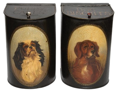 Lot 159 - Two Victorian Tôle Peinte Covered Canisters...