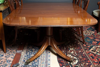Lot 171 - Regency Mahogany Double-Pedestal Dining Table...