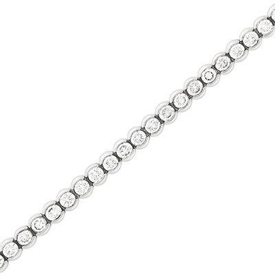 Lot 141 - Platinum and Diamond Bracelet