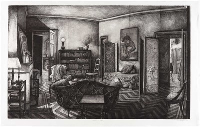 Lot 75 - Érik Desmazières (b. 1948) INTÉRIEUR À PRESSY...