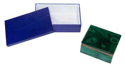 Lot 304 - Lapis Lazuli Veneered Table Box; Together with...