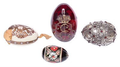 Lot 288 - Group of Four Easter Eggs Height of tallest 4...