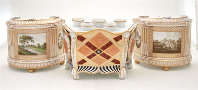 Lot 410 - Pair of English Porcelain Bough-Pots and...