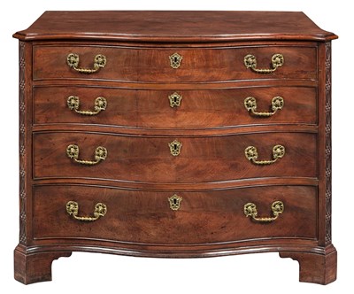 Lot 427 - George III Mahogany Serpentine Dressing Chest...