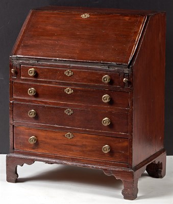 Lot 400 - American Pine Miniature Slant Front Desk 19th...