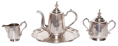 Lot 278 - Assembled Russian Silver Four-Piece Tea...