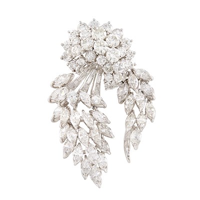 Lot 338 - Platinum and Diamond Brooch