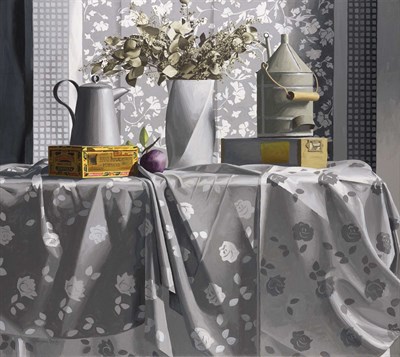 Lot 55 - Nancy Hagin American, b. 1940 Gray and Gold,...