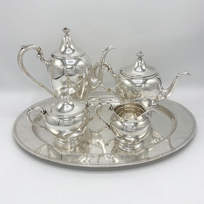Lot 73 - Gorham Sterling Silver "Puritan" Pattern Tea and Coffee Service