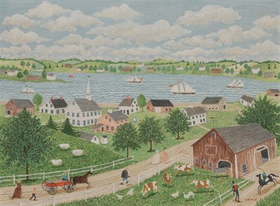Lot 33 - Albert Davies American, 1889-1967 Down by the...