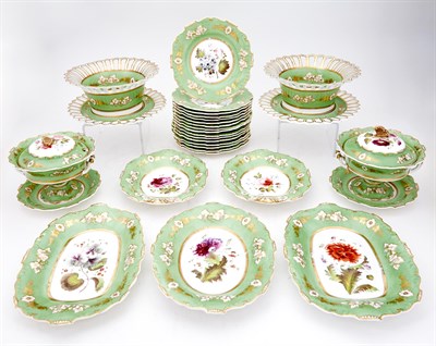 Lot 407 - English Porcelain Dessert Service 19th Century...