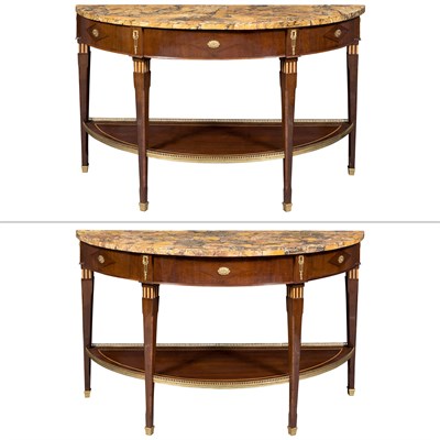 Lot 575 - Pair of Continental Neoclassical Brass-Mounted...