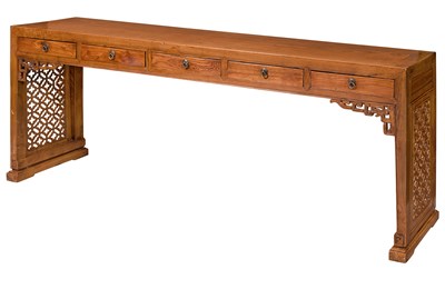 Lot 274 - Chinese Elmwood Altar Table The rectangular...