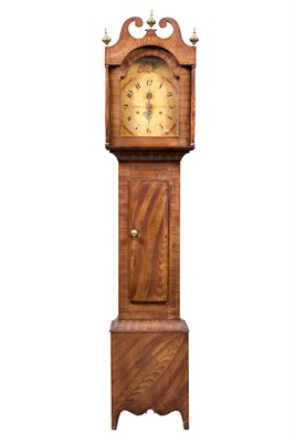 Lot 529 - Federal Grain Painted Tall Case Clock The...