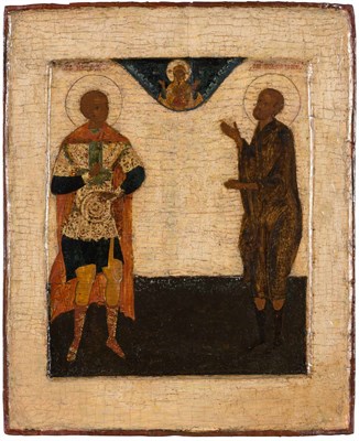 Lot 139 - Russian Tempera on Wood Icon of St. George and...
