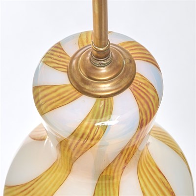 Lot 294 - Pair of Italian Blown Glass Lamps Height of...