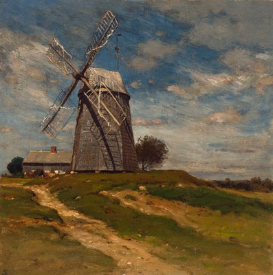 Lot 34 - Samuel Colman American, 1832-1920 Windmill...