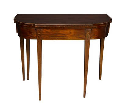Lot 453 - Federal Inlaid Mahogany Card Table