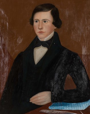 Lot 6 - American School Portrait of a Gentleman Oil on...